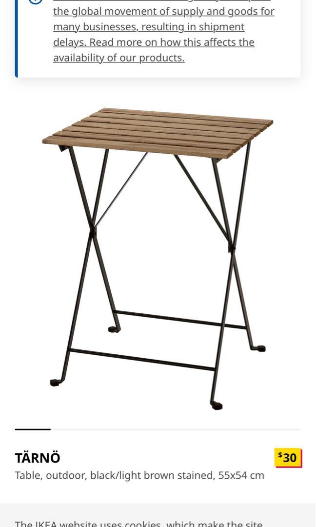 Ikea Tarno Wooden Table, Furniture & Home Living, Furniture, Tables
