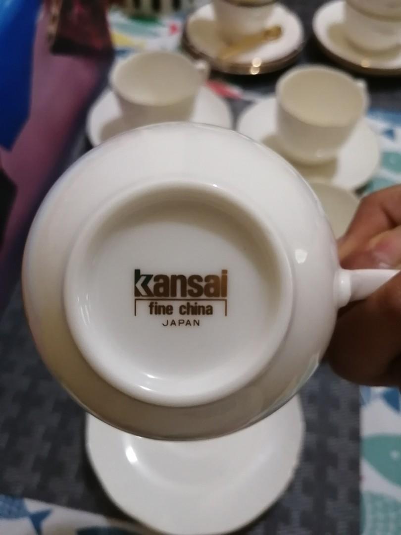 Kansai Fine China cup and saucer set, Furniture & Home Living
