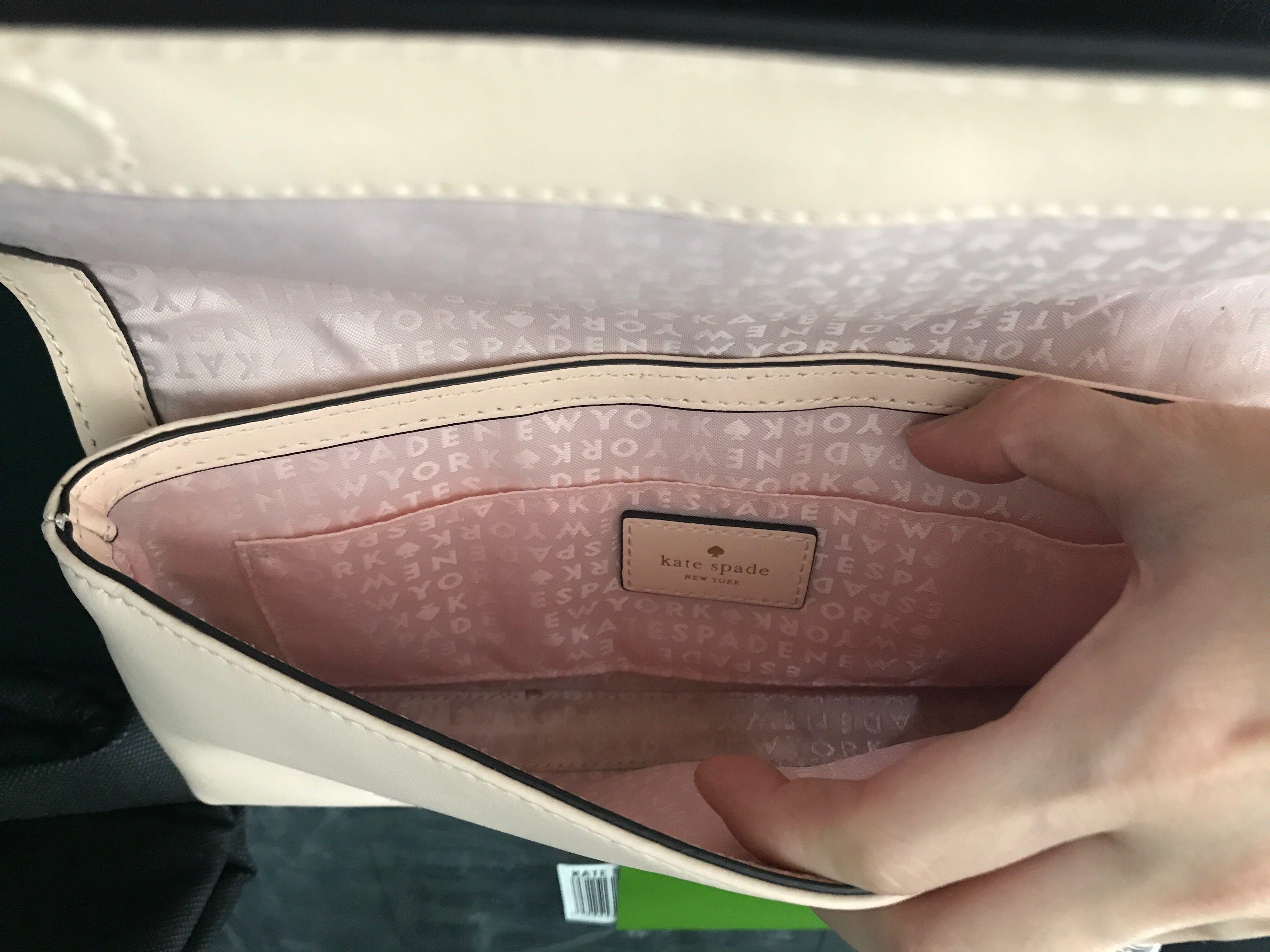 Kate Spade Hancock Park Keira (Beige clutch), Women's Fashion, Bags &  Wallets, Clutches on Carousell