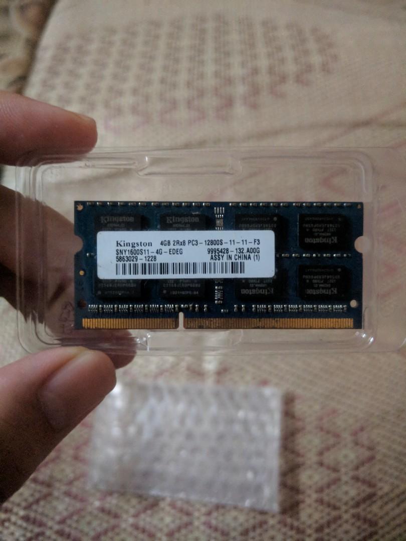 Kingston 4GB DDR3/PC3 laptop Ram (Category: Other Accessories) located in Manila. Submitted by mrandel (Listing ID 1124919016, Image 1). Description: Selling my ram from my old laptop. Shipping thru Lalamove or Grab.