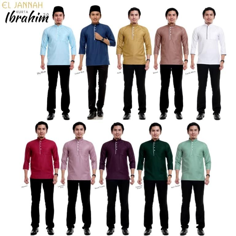 Kurta Men Lelaki Dewasa Cekak Musang Kurta Lengan 3 Suku Kurta Boy Kanak Kanak Lelaki Men S Fashion Clothes Tops On Carousell