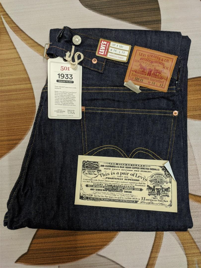 Levi's 501XX 1933 Made in USA, Men's Fashion, Bottoms, Jeans on Carousell