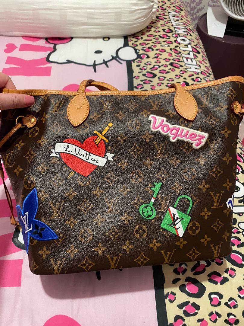 Louis Vuitton NeverFull MM - Patches Series, Luxury, Bags & Wallets on  Carousell