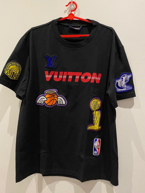 LOUIS VUITTON Basketball Game T-Shirt Exotic Leather Rayon 18AW XS