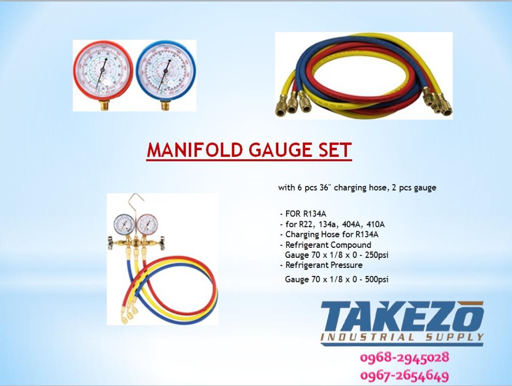 MANIFOLD GAUGE SET FOR AIRCON, Commercial & Industrial, Industrial