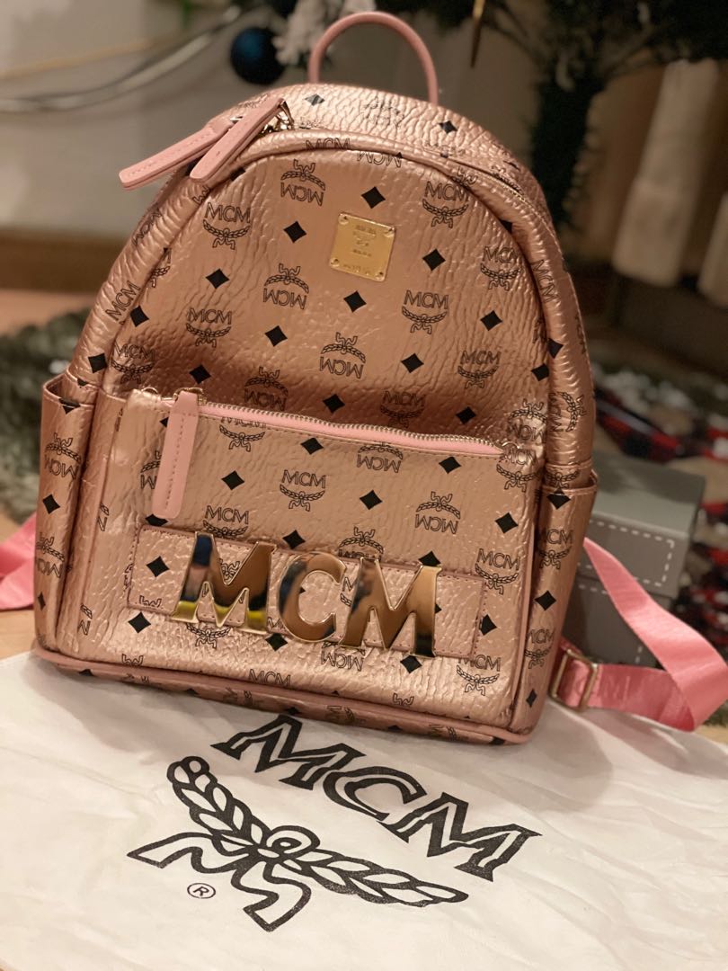 rose gold backpack purse