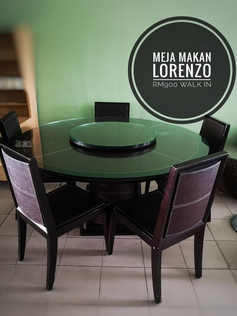 Meja Makan Lorenzo Bulat 5 Kerusi Terpakai Rm900 Home Furniture Furniture On Carousell