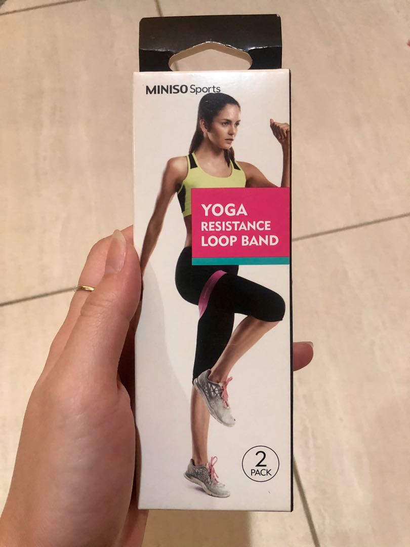 Miniso Yoga Resistance Loop Band Miniso, Olah Raga, Perlengkapan