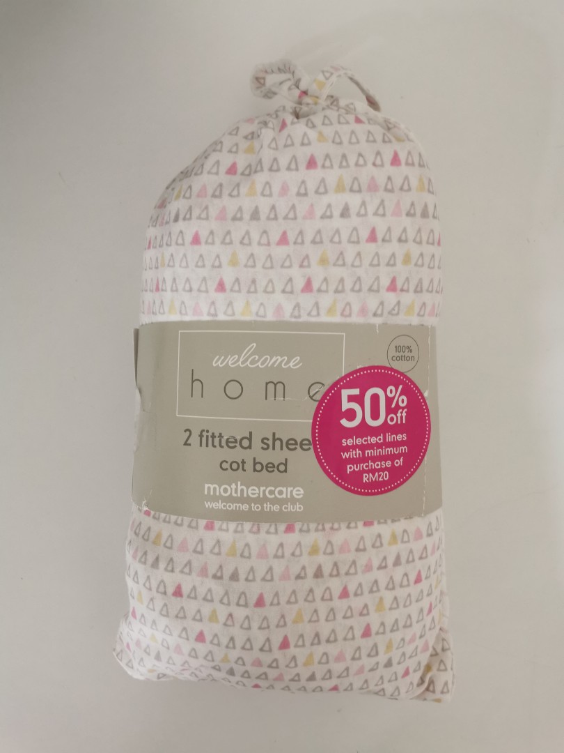 Mothercare 2 Fitted Sheets Cot Bed, Babies & Kids, Baby Nursery & Kids