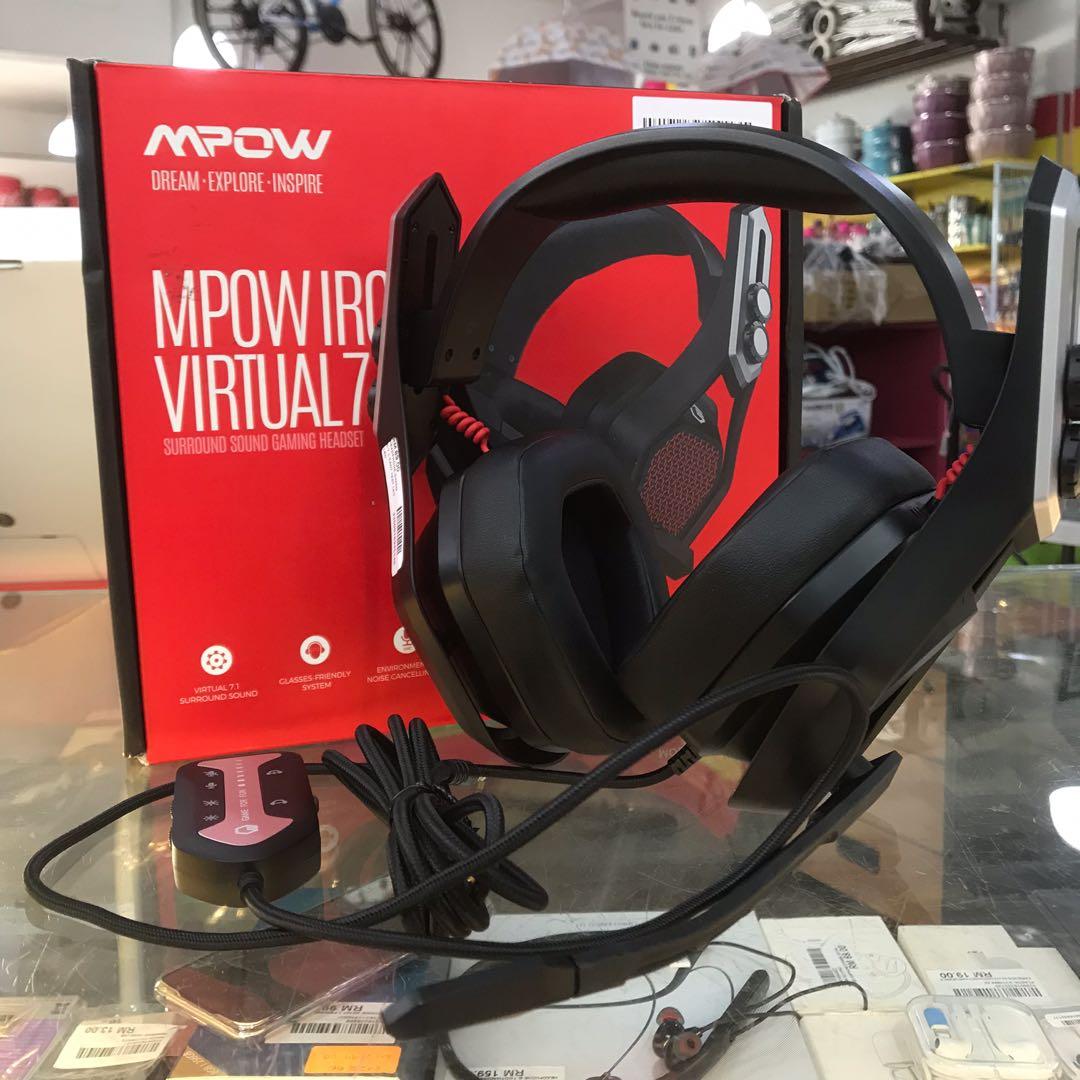 Mpow iron online gaming headset 7.1