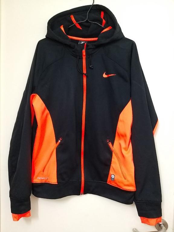 Orange and discount black nike jacket