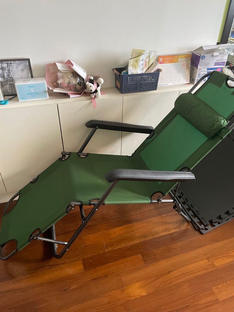 Outdoor Camping Lounge Foldable Lying chair, Furniture & Home Living