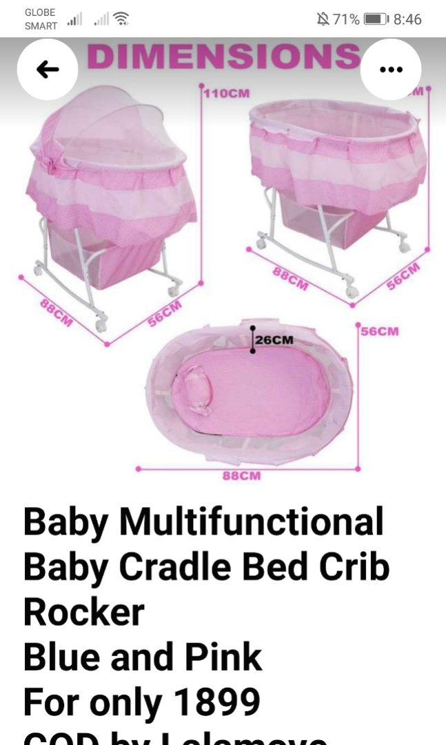 Rush!!! Baby cradle crib rocker, Babies & Kids, Baby Nursery & Kids Furniture, Children's Beds