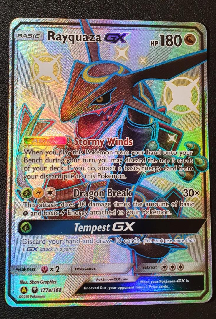 Shiny Rayquaza GX Pokémon Card
