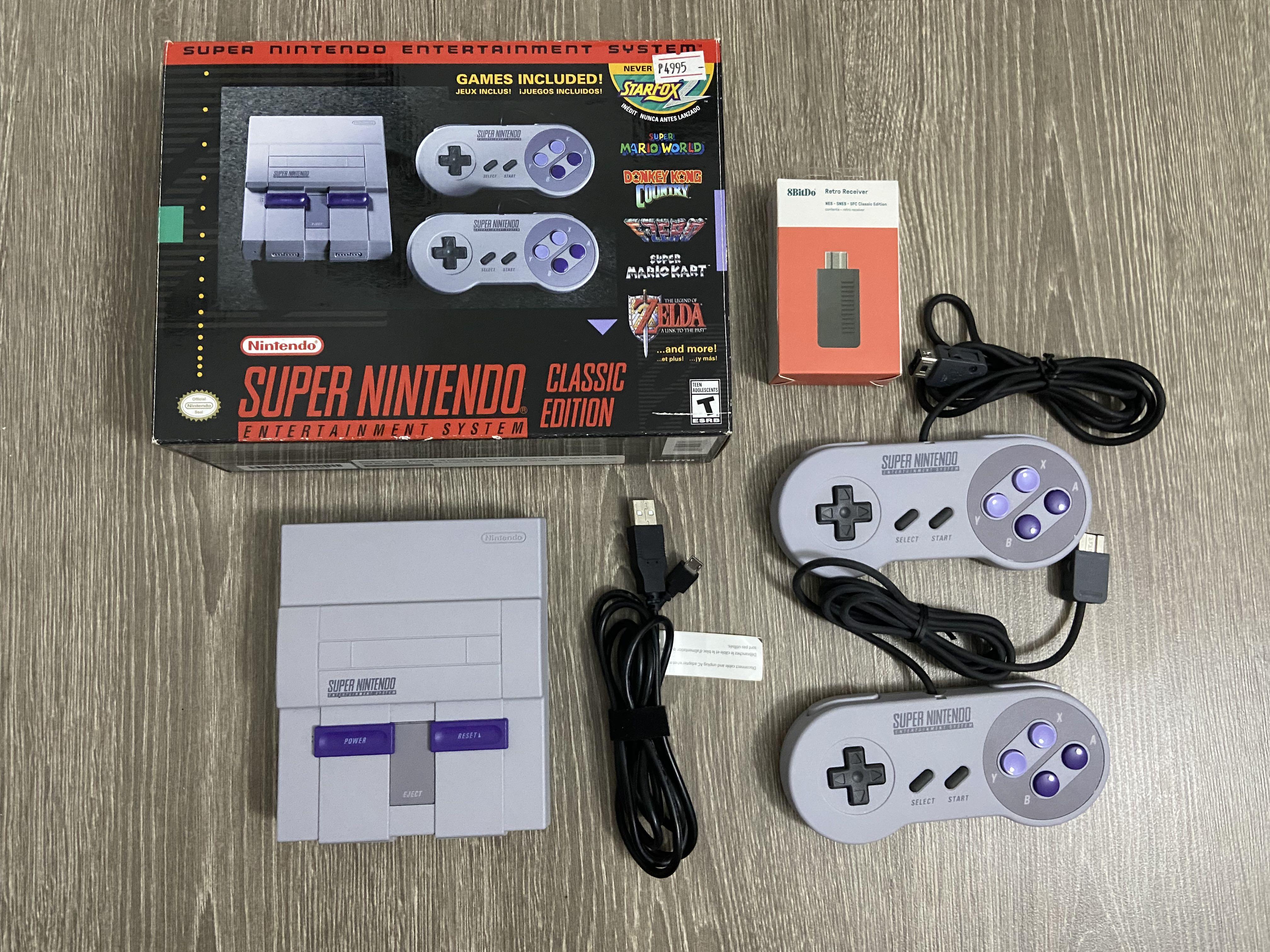 SNES MINI CLASSIC EDITION Super Nintendo w 8bitdo adapter