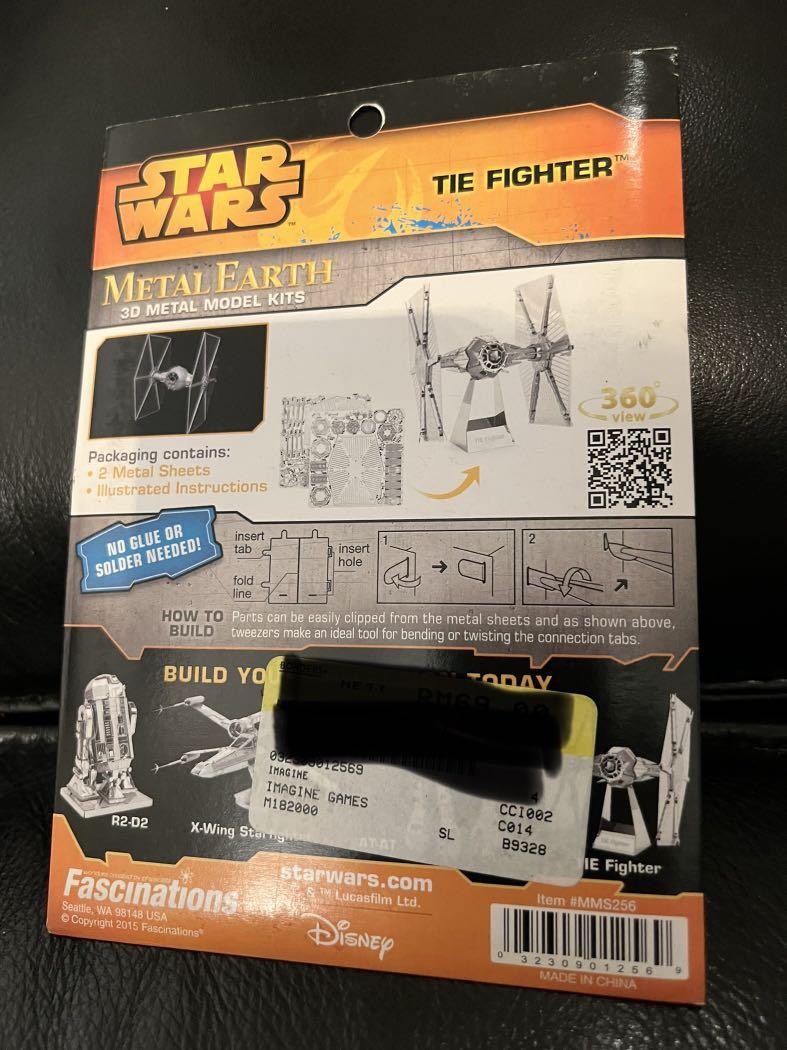 Star Wars Tie Fighter Metal Earth 3D Metal Model Kits, Hobbies & Toys ...