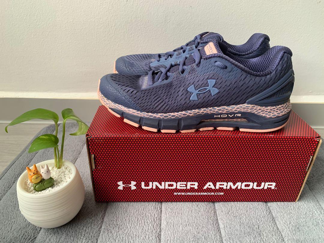 AMAZING DEAL UA Under Armour HOVR Guardian 2 Women s Marathon Running Shoes Sports Sneakers Navy blue ink peach frost Women s Fashion Footwear Sneakers on Carousell
