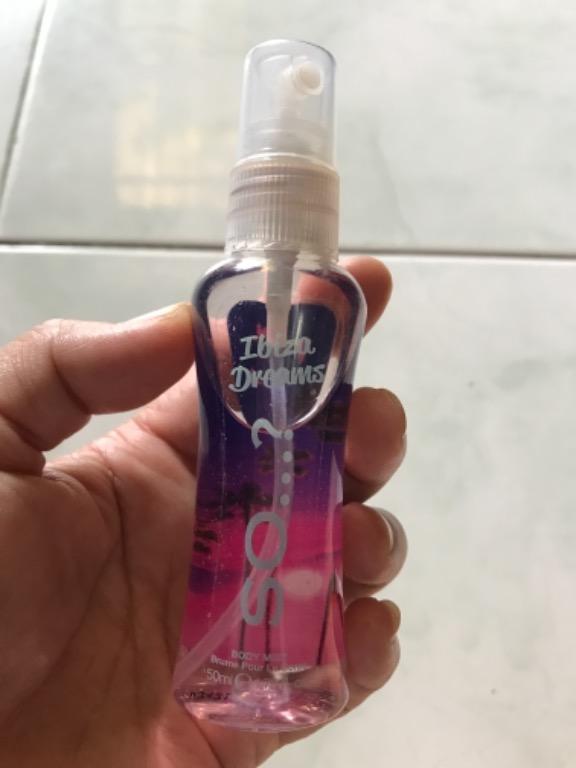 UK SO IBIZA DREAMS BODY MIST Beauty Personal Care Fragrance