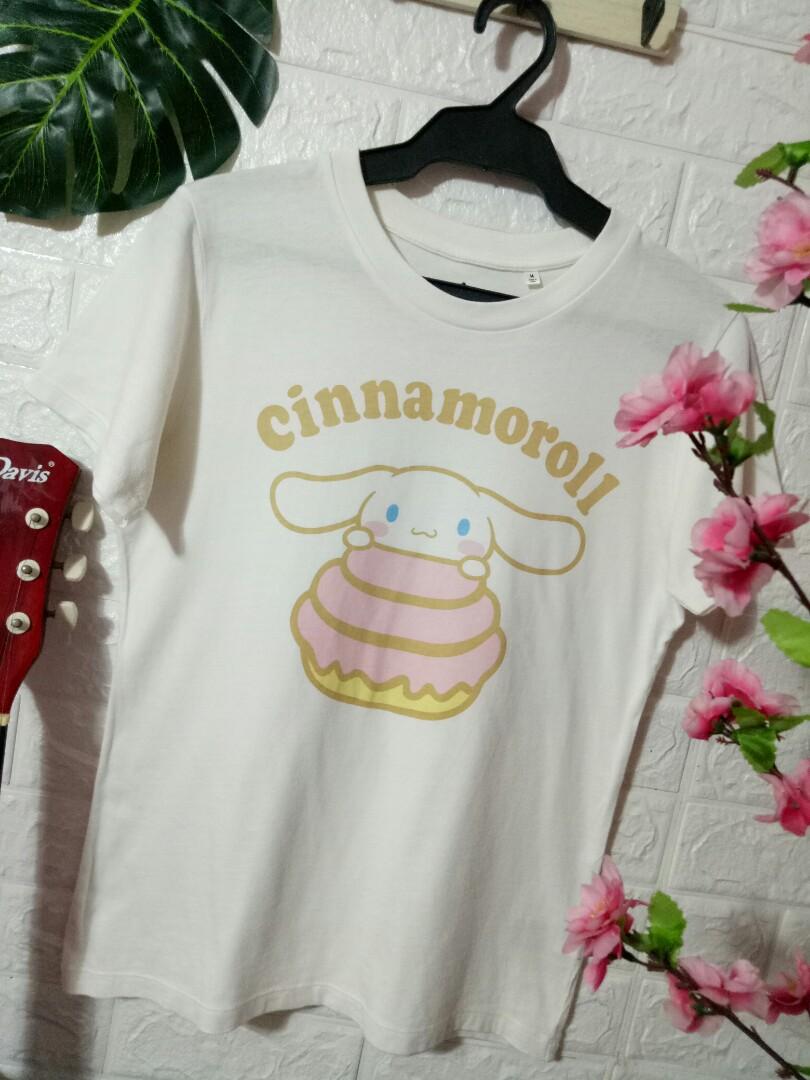 Uniqlo UT Sanrio Cinnamoroll Light Yellow Shirt, Women's Fashion, Tops ...