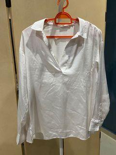 Uniqlo White Silk Shirt