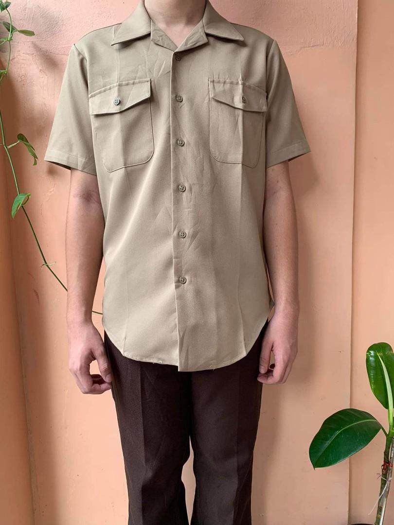 U.S Navy Khaki Shirt, Men's Fashion 
