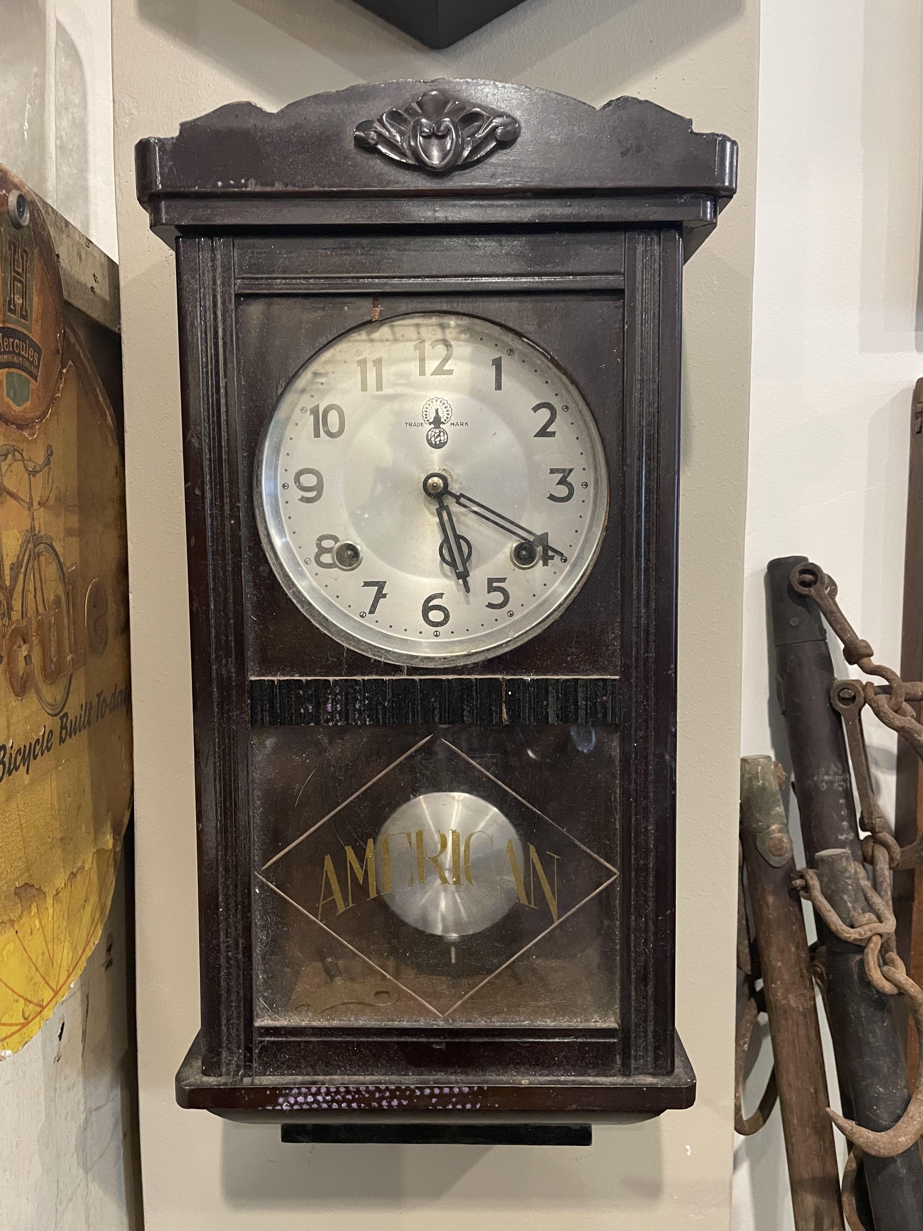 Vintage American Wall Clock, Hobbies & Toys, Collectibles & Memorabilia