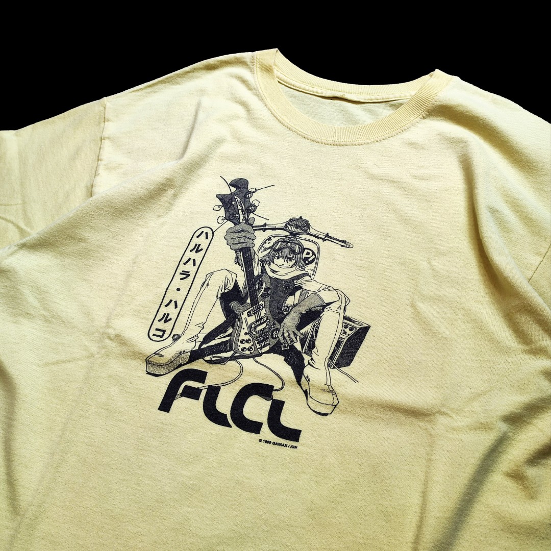 Vintage Anime Shirt FLCL Fooly Cooly, Men's Fashion, Tops & Sets
