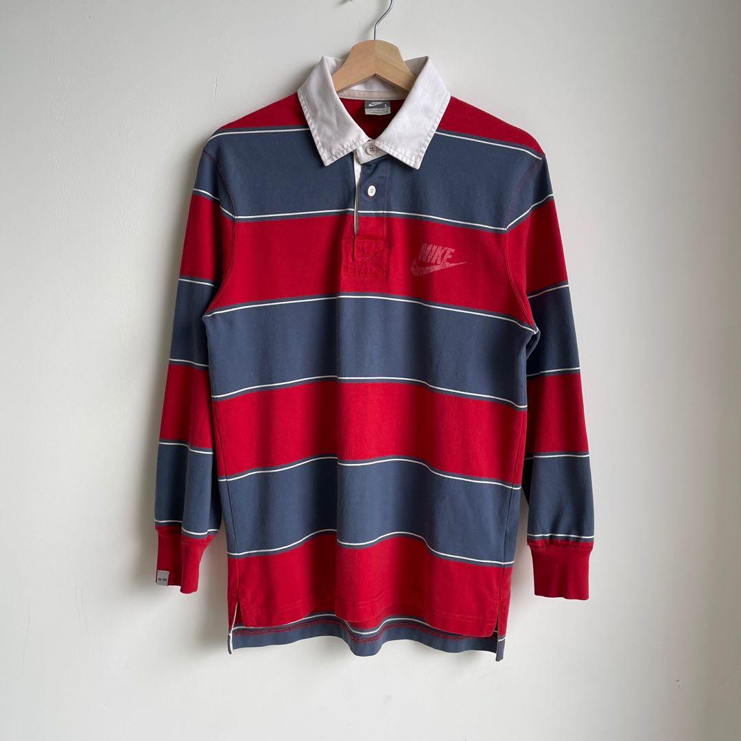 Vintage Nike Polo Rugby Stripes Men s Fashion Tops Sets