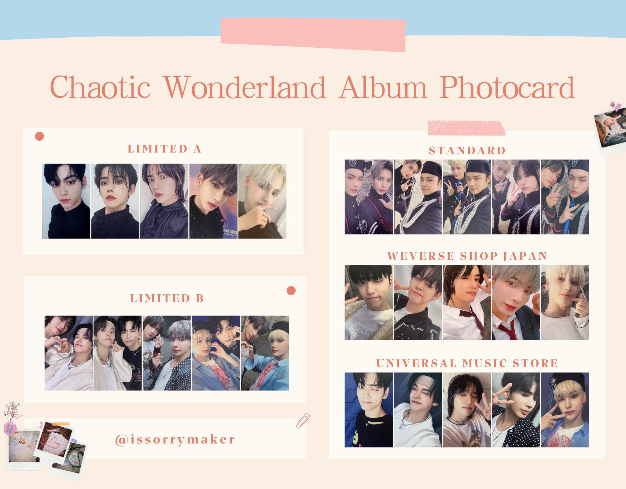 WTS TXT Chaotic Wonderland Official Photocards UMS Weverse, Hobbies