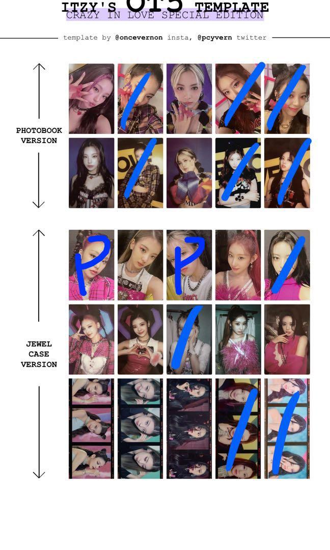 【SG Shopee ユナ】ITZY crazy in love 公式トレカ WTT Itzy Crazy in Love Special Edition Photocards, Hobbies & Toys
