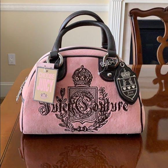 y2k pink juicy couture mini bowler bag rare, Women's Fashion, Bags ...