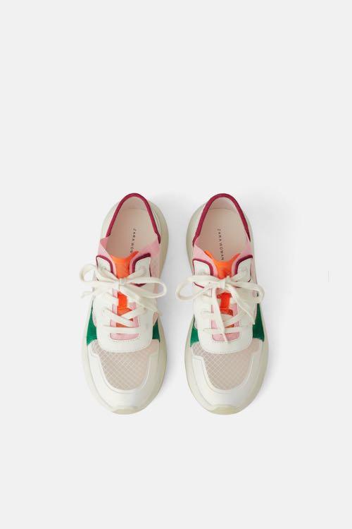 Zara mesh outlet combination sneakers
