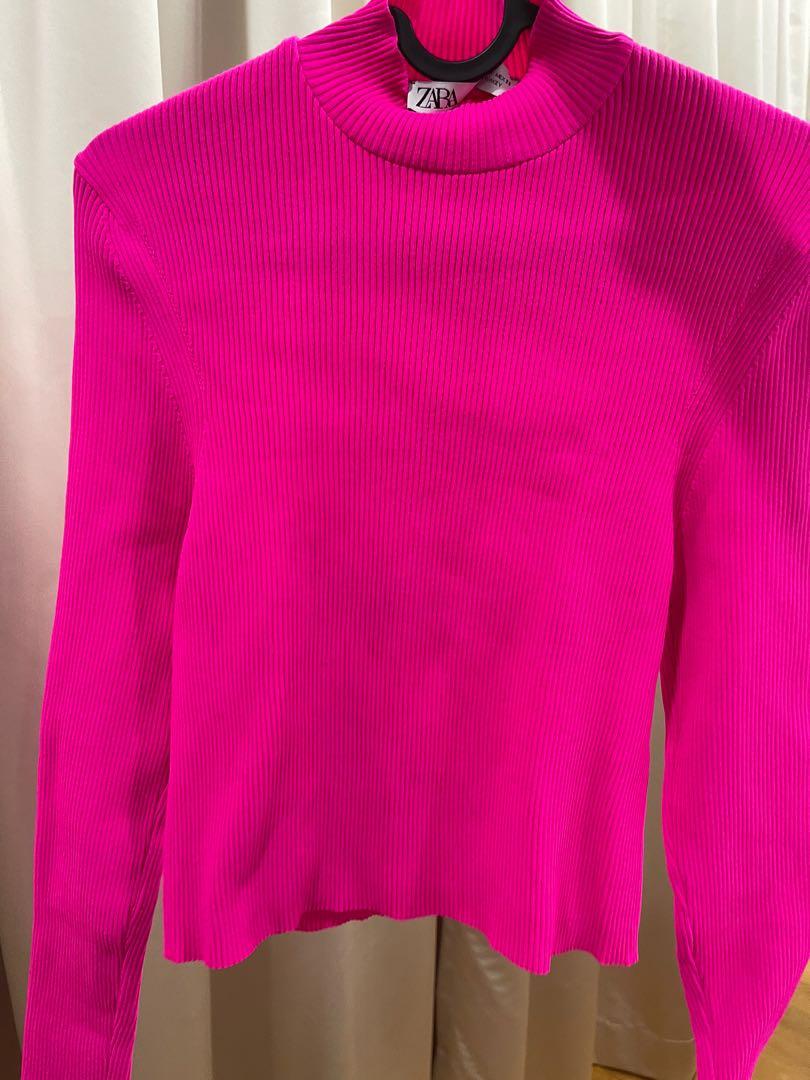 Neon pink turtleneck zara 2025