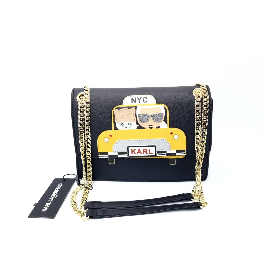 Karl Lagerfeld Box Clutch Bag, Luxury, Bags & Wallets on Carousell