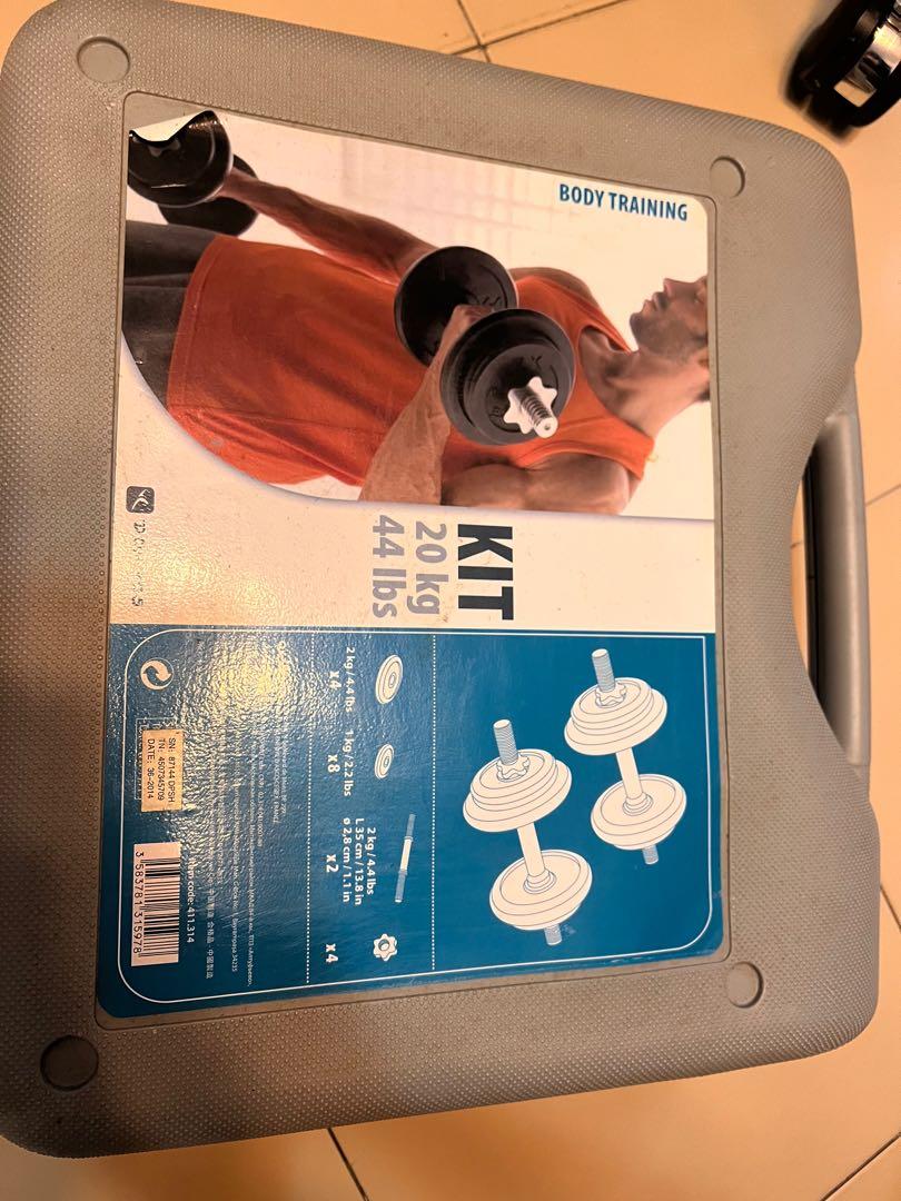 20kg dumbbell bodybuilding kit, Sports Equipment, Exercise & Fitness