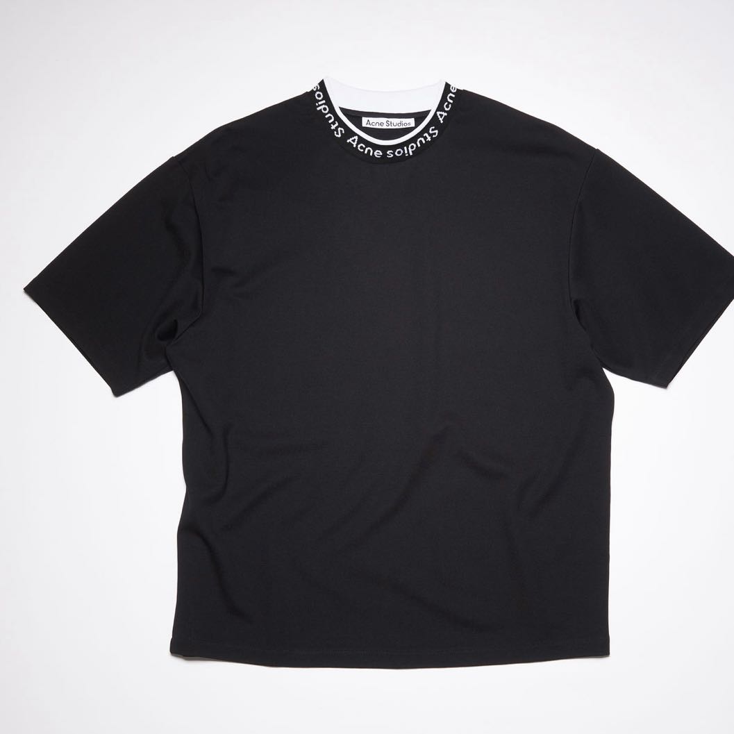 Acne studios logo collar t shirt deals