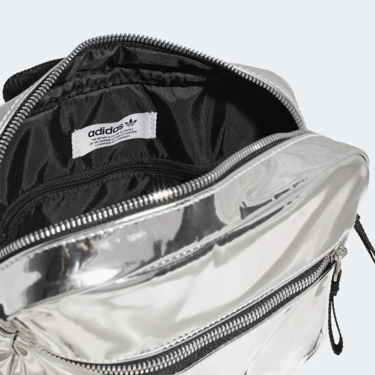 ADIDAS Originals Mini Airliner Backpack (Silver Metallic), Women's Fashion, Bags & Wallets