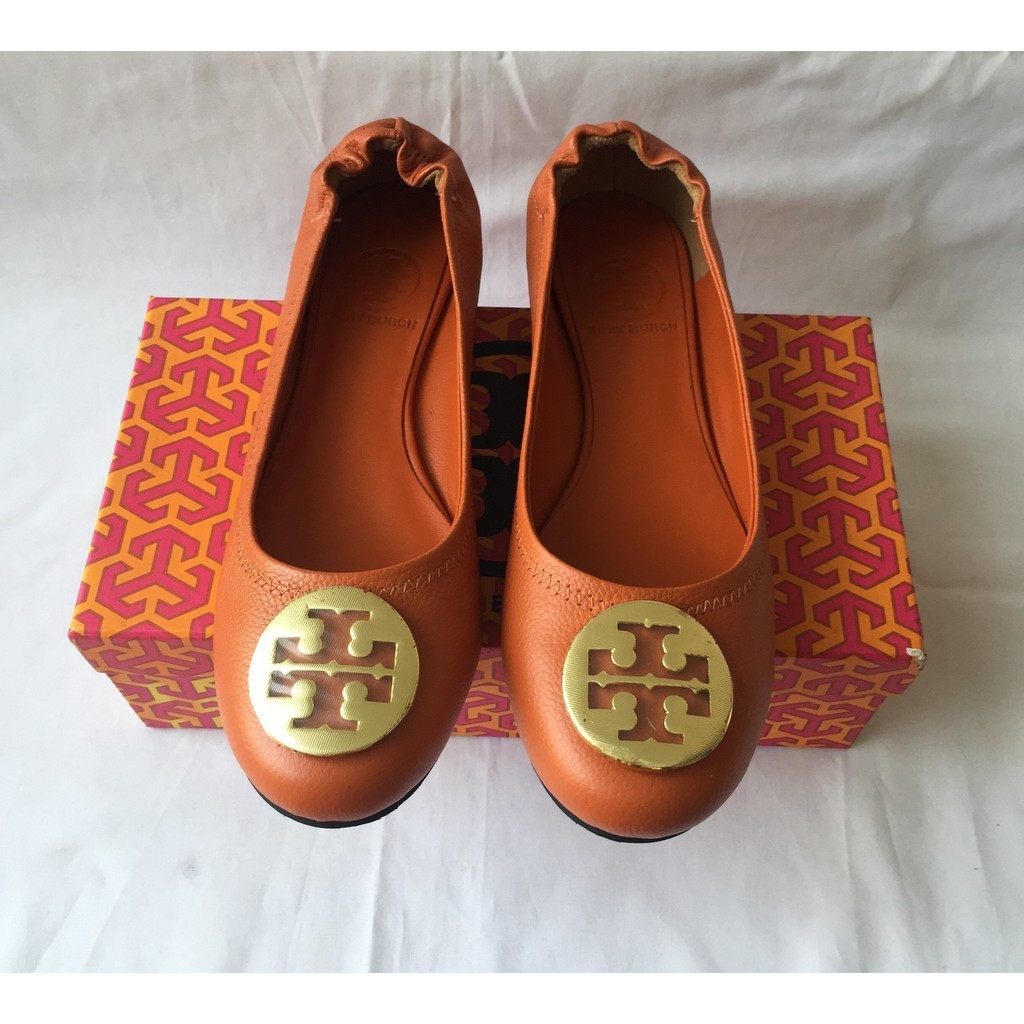 Orange tory burch shoes top