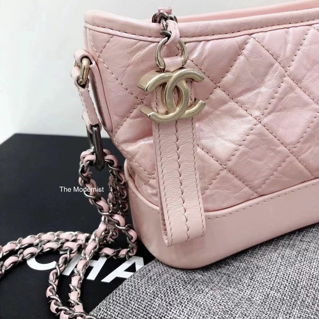 Chanel Pink Caviar Quilted Hobo Shopper Bag  Boutique Patina