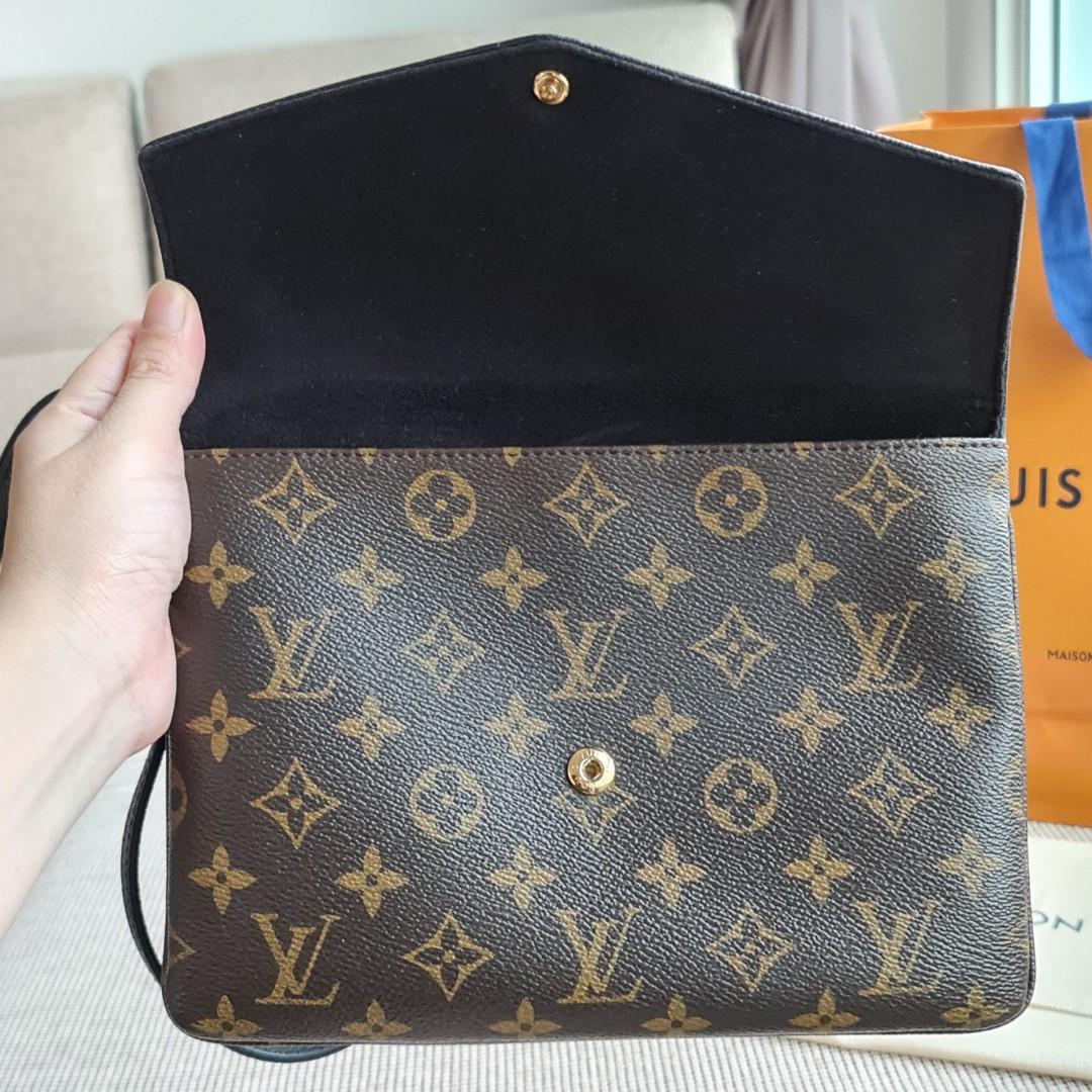 Twice cloth crossbody bag Louis Vuitton Brown in Cloth - 29643552