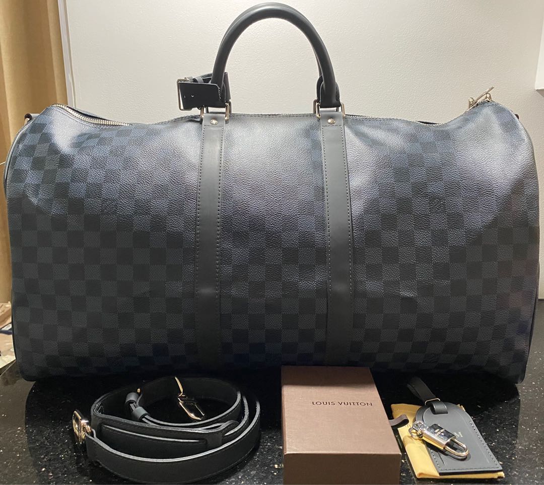 Louis Vuitton Damier Cobalt Keepall 55 RARE