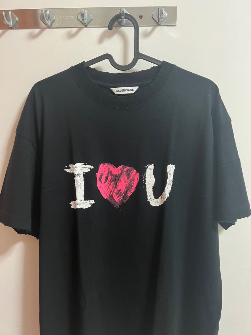 balenciaga heart tee