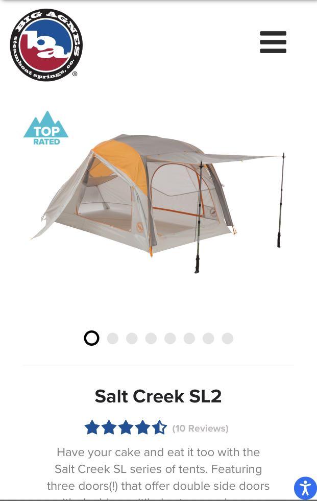 現貨一個全新Big Agnes Salt Creek SL2, 運動產品, 行山及露營- Carousell
