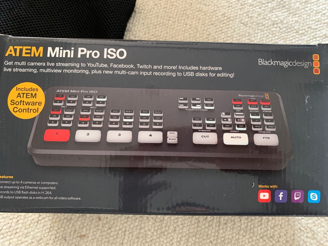 Blackmagicdesigh Atem Mini Pro iso, Photography, Video Cameras on Carousell