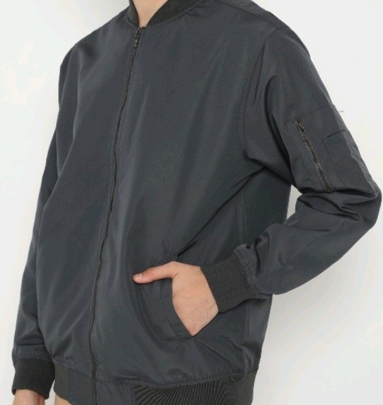 Bomber Jacket by Erigo, Fesyen Pria, Pakaian , Baju Luaran di Carousell