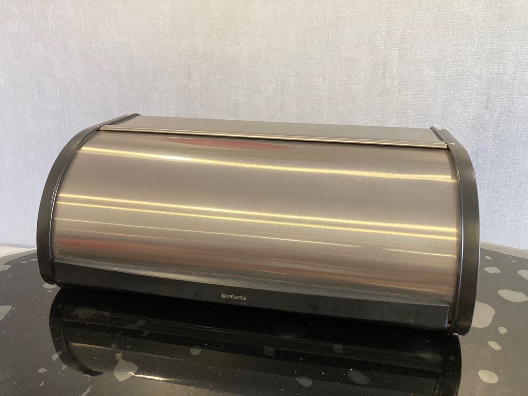 Brabantia Roll Top Bread Bin, Matt Steel Fingerprint Proof (Original