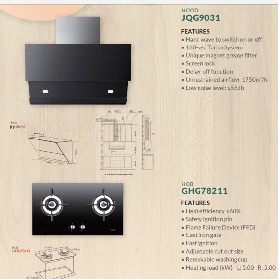 Brand New Fotile Hob and Hood, TV & Home Appliances, Kitchen Appliances