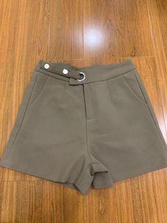 Brown Beige High Waisted Pants