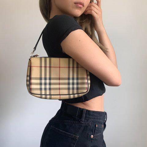 Burberry Vintage Pochette, Luxury, Bags & Wallets on Carousell