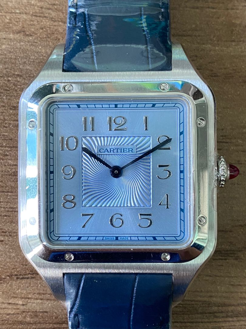 Cartier santos top dumont blue